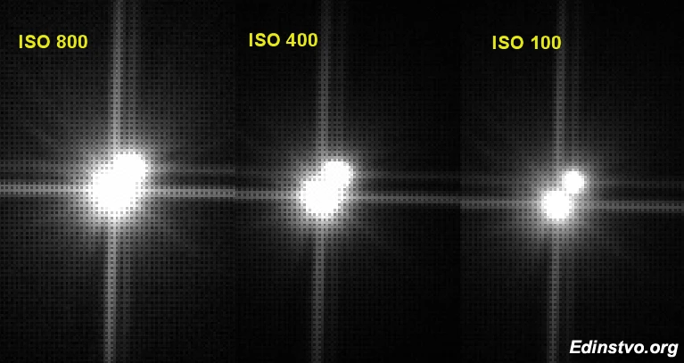 Мицар с разным ISO