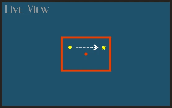 Смещай звезду, ориентируясь на Live View