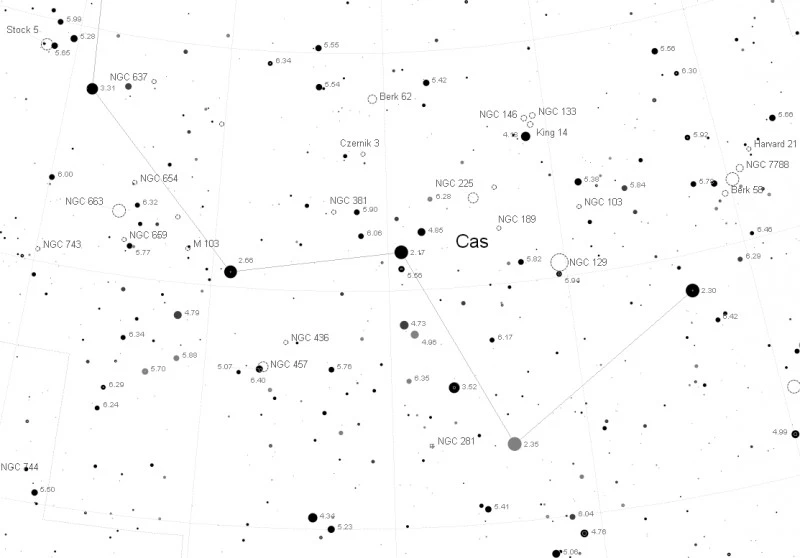 Карта созданная в Cartes du Ciel